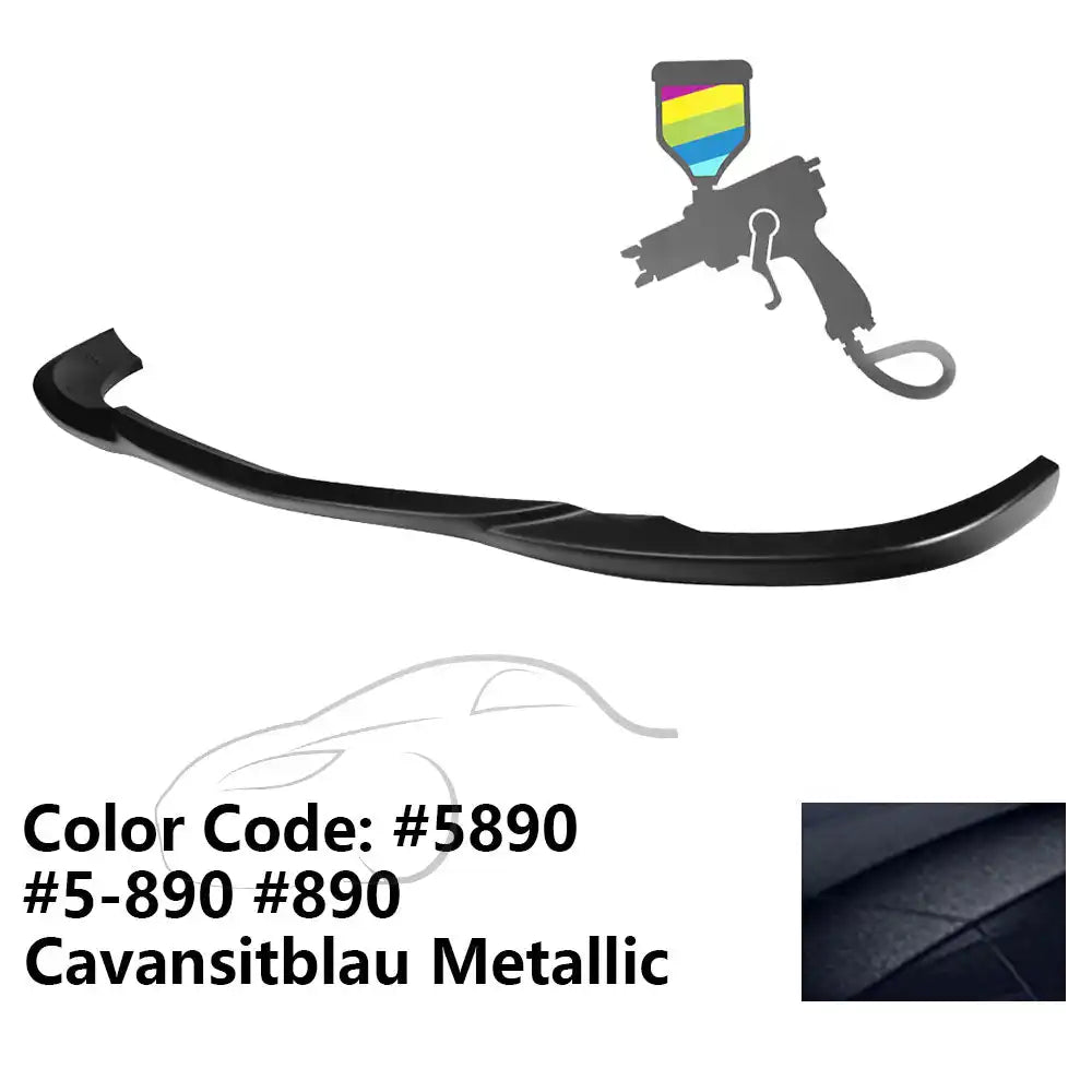2008-2011 Benz W204 C Class GH Style Front Bumper Lip ABS Painted #5890, 5-890, 890 Cavansitblau Metallic/Cavansite