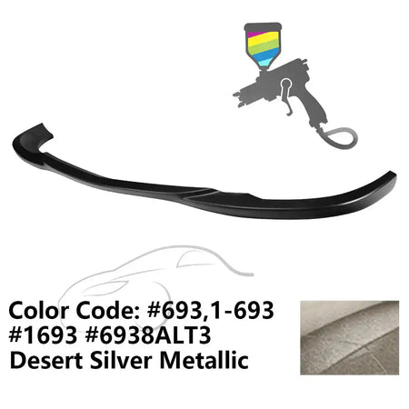 2008-2011 Benz W204 C Class GH Style Front Bumper Lip ABS Painted #693,1-693, 1693, 6938ALT3 Desert Silver Metallic