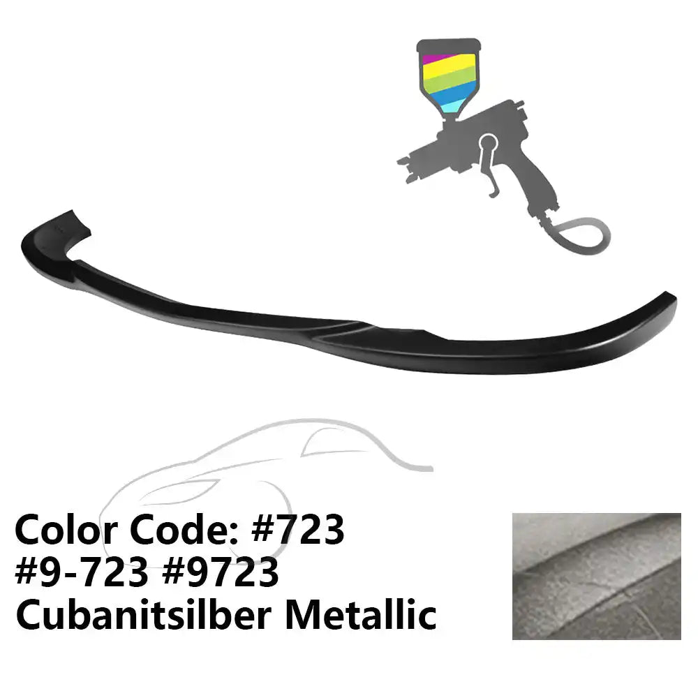 2008-2011 Benz W204 C Class GH Style Front Bumper Lip ABS Painted #723, 9-723, 9723 Cubanitsilber Metallic/Pewter