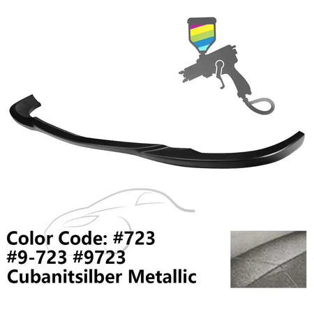 2008-2011 Benz W204 C Class GH Style Front Bumper Lip ABS Painted #723, 9-723, 9723 Cubanitsilber Metallic/Pewter