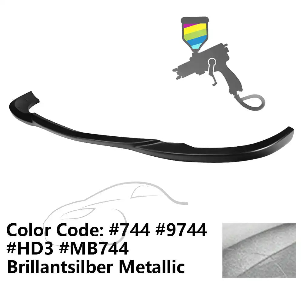 2008-2011 Benz W204 C Class GH Style Front Bumper Lip ABS Painted #744, 9744, HD3, MB744, MB9744, PD3 Brillantsilber