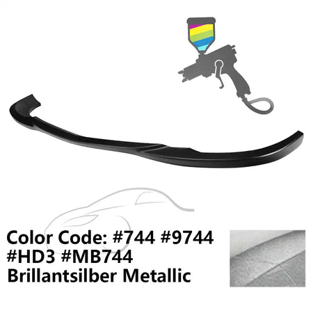 2008-2011 Benz W204 C Class GH Style Front Bumper Lip ABS Painted #744, 9744, HD3, MB744, MB9744, PD3 Brillantsilber