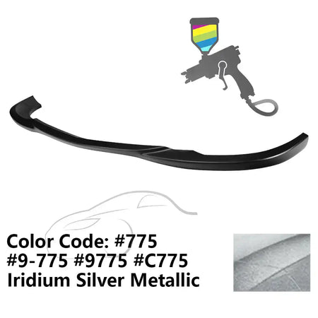2008-2011 Benz W204 C Class GH Style Front Bumper Lip ABS Painted #775, 9-775, 9775, C775 Iridium Silver