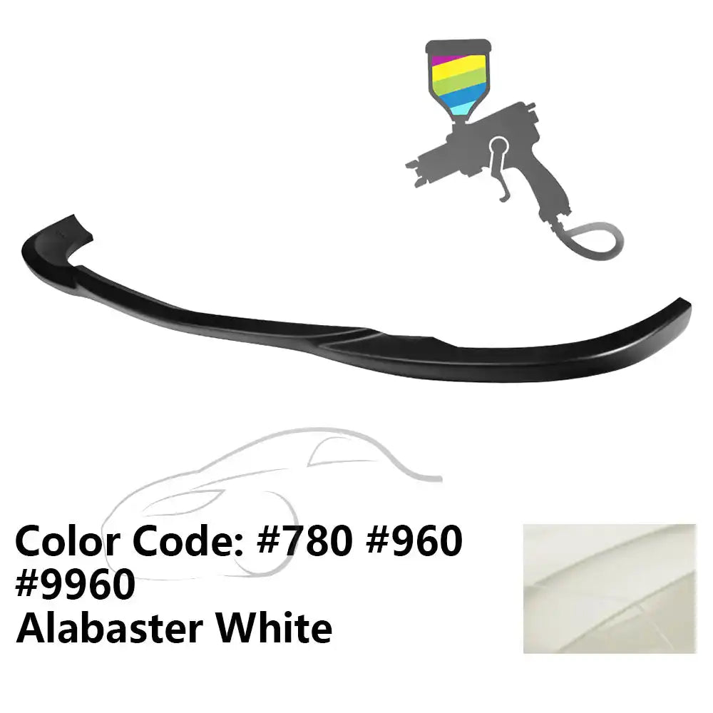 2008-2011 Benz W204 C Class GH Style Front Bumper Lip ABS Painted #780, 960, 9960 Alabaster White