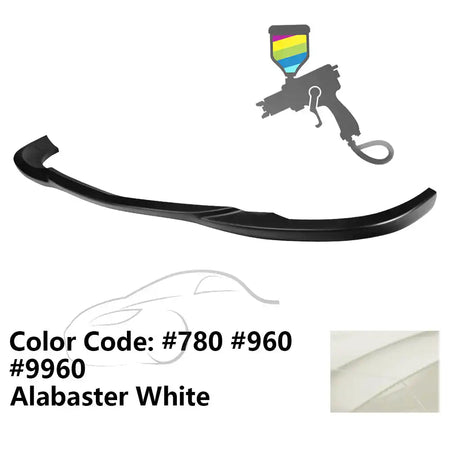 2008-2011 Benz W204 C Class GH Style Front Bumper Lip ABS Painted #780, 960, 9960 Alabaster White