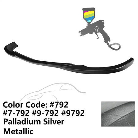 2008-2011 Benz W204 C Class GH Style Front Bumper Lip ABS Painted #792, 7-792, 9-792, 9792 Palladium Silver Metallic