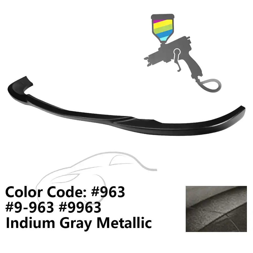 2008-2011 Benz W204 C Class GH Style Front Bumper Lip ABS Painted #963, 9-963, 9963 Indium Gray Metallic
