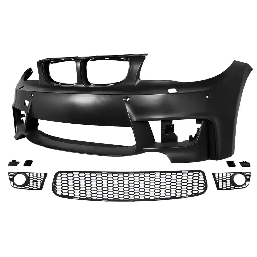 2008-2013 BMW 1-Series E82 E88 1M Matte Black Front Bumper Cover PP