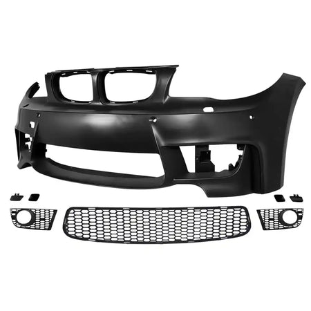 2008-2013 BMW 1-Series E82 E88 1M Matte Black Front Bumper Cover PP