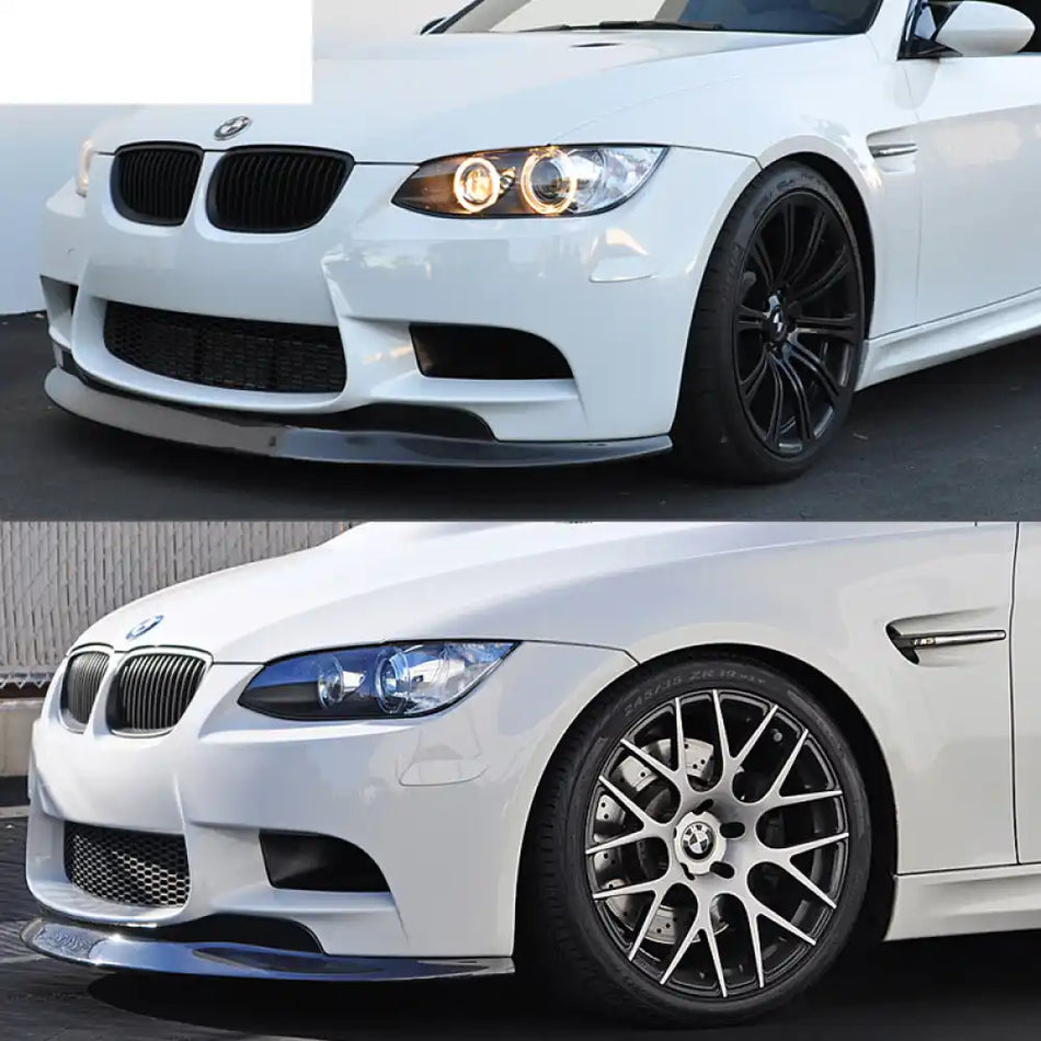2008-2013 BMW M3 Coupe Sedan Convertible C Black Front Lip SplitterPU