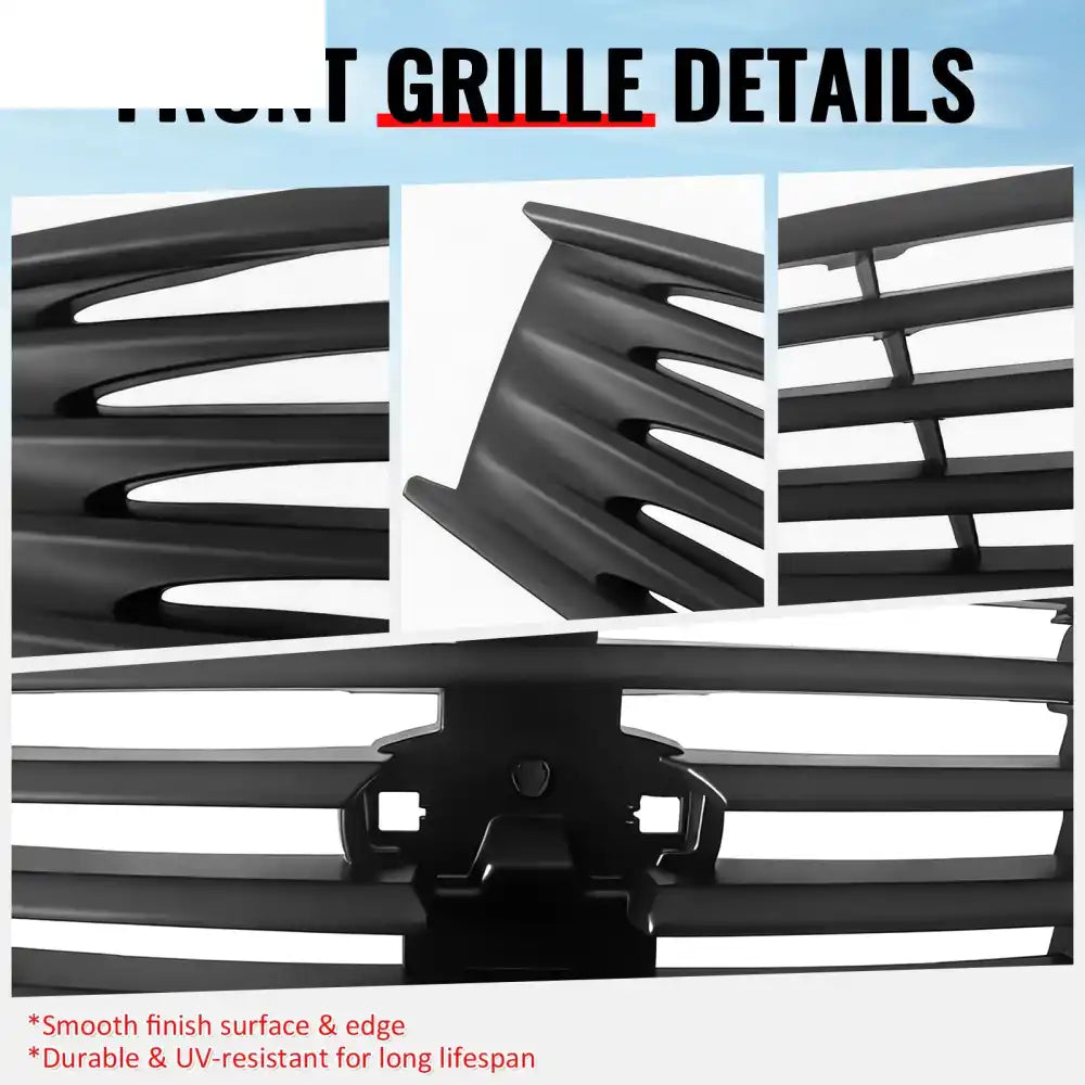 2008-2013 Infiniti G37 Coupe & 2014-2015 Q60 OE Style Front Bumper Upper Grille Replacement Matte Black ABS Matte Black