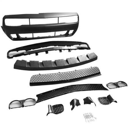 2008-2014 Challenger Front + Rear Bumper Cover + Fender Flares + V4 Diffuser