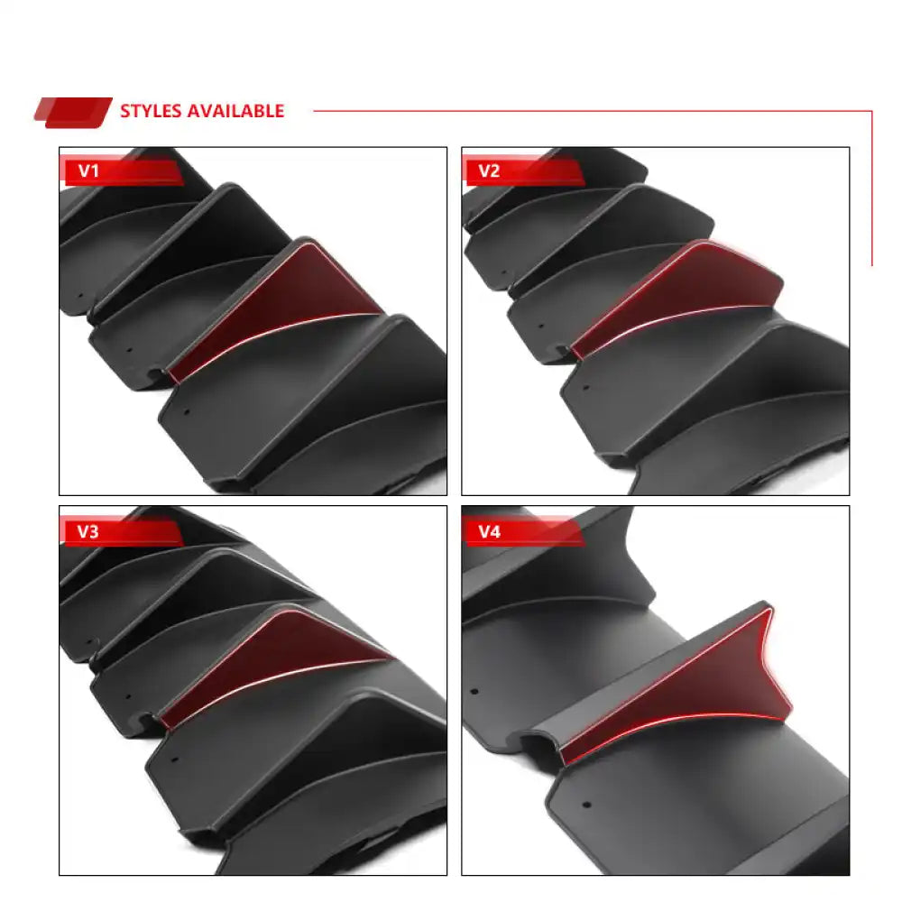 2008-2014 Dodge Challenger 2015+ SRT Hellcat Rear Bumper + V1 Diffuser