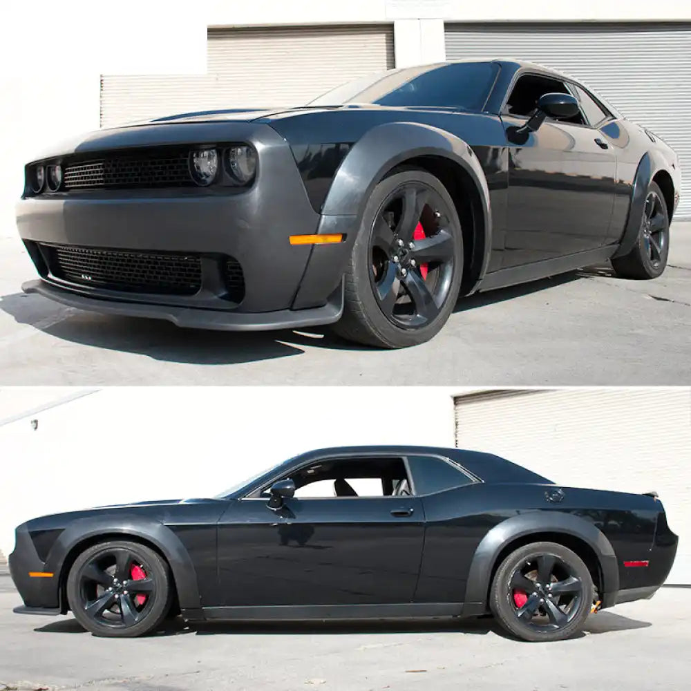 2008-2014 Dodge Challenger Front Bumper + SRT Lip + Fender Flares PP