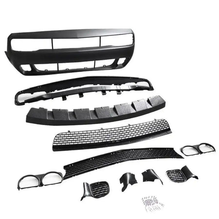 2008-2014 Dodge Challenger Front + Rear Bumper Cover + Diffuser PP