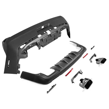 2008-2014 Dodge Challenger Front + Rear Bumper Cover + Lip + Diffuser PP