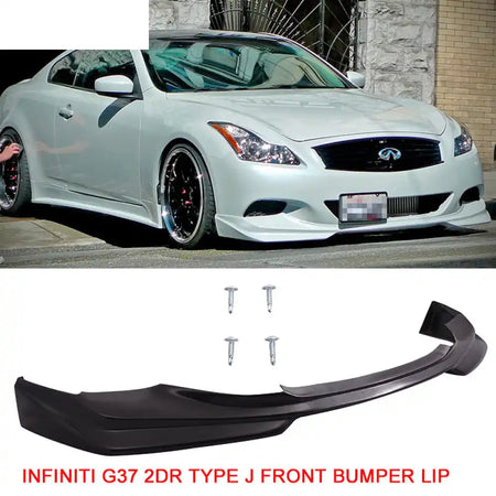 2008-2014 Infiniti G37 Coupe Q60 J Style Unpainted Front Bumper Lip PU