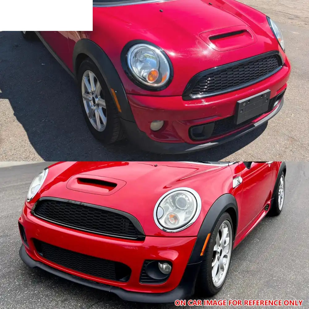 2008-2015 Mini Cooper S& JCW R55 R56 R57 R58 R59 JCW Style Front Upper Grille Matte Black Grille Gloss Black Frame ABS