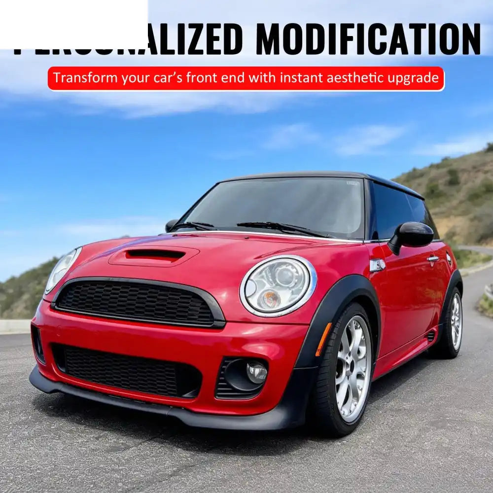 2008-2015 Mini Cooper S& JCW R55 R56 R57 R58 R59 JCW Style Front Upper Grille Matte Black Grille Gloss Black Frame ABS