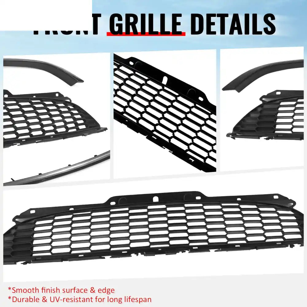 2008-2015 Mini Cooper S& JCW R55 R56 R57 R58 R59 JCW Style Front Upper Grille Matte Black Grille Gloss Black Frame ABS