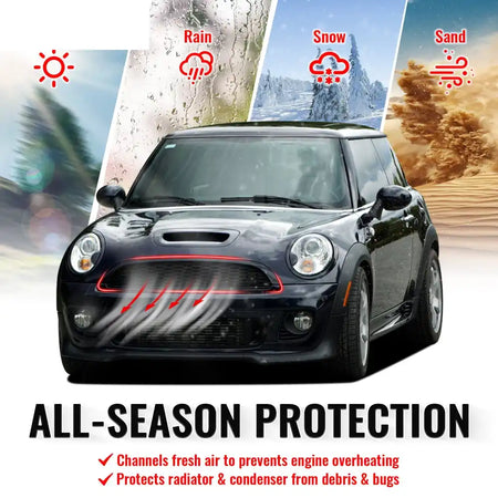2008-2015 Mini Cooper S& JCW R55 R56 R57 R58 R59 JCW Style Front Upper Grille Matte Black Grille Gloss Black Frame ABS