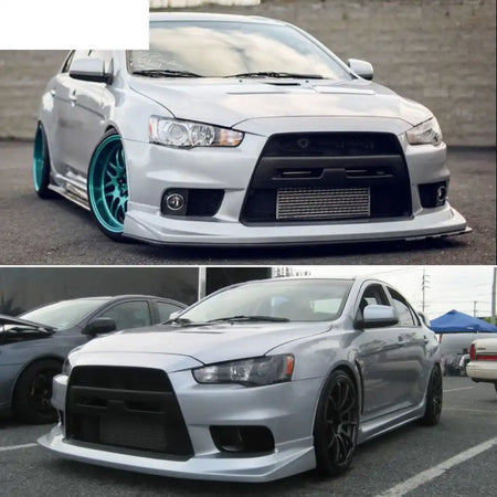 2008-2015 Mitsubishi Lancer EVO 10 X V Unpainted Front Bumper Lip PU