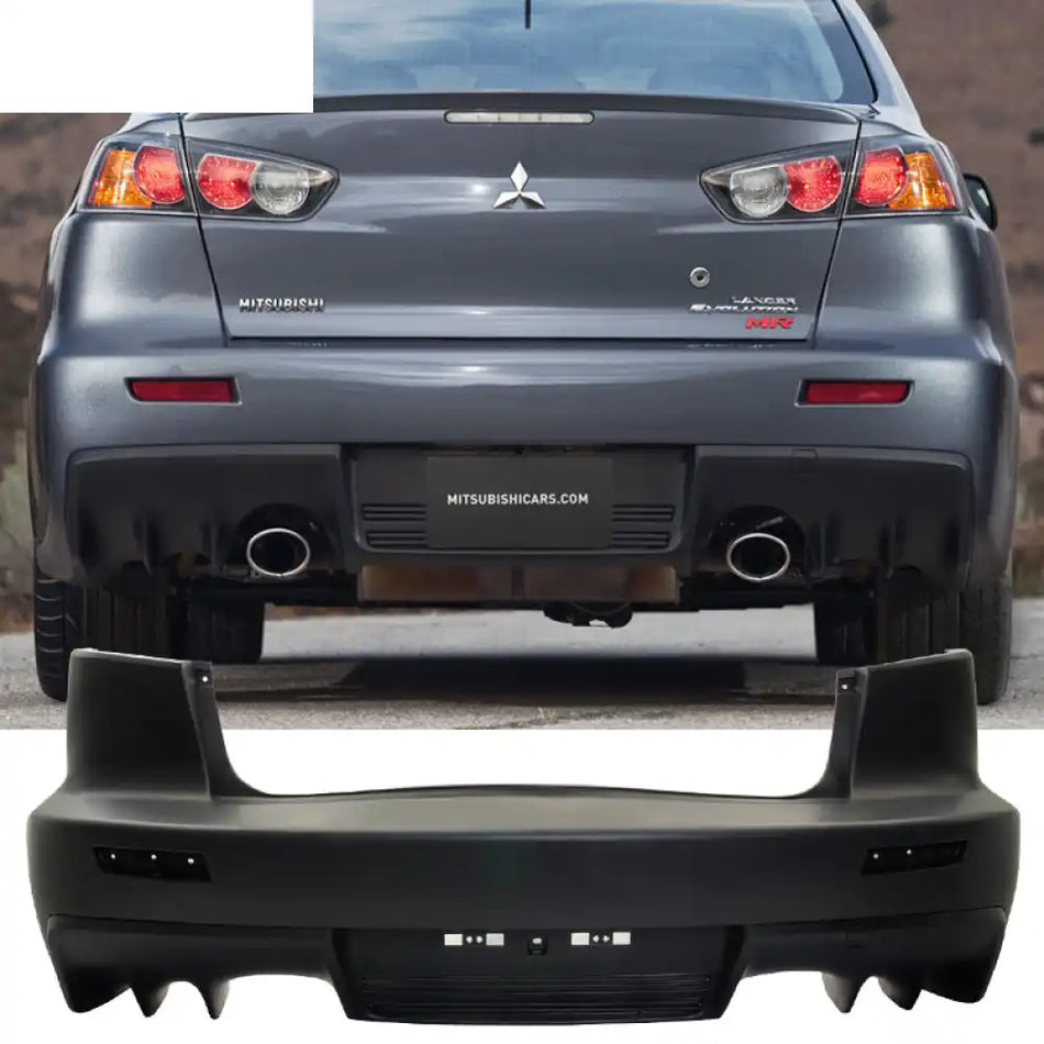 2008-2015 Mitsubishi Lancer EVO X Style Rear Bumper Cover PP