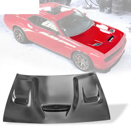 2008-2023 Dodge Challenger Hellcat Hood Scoop Air Intake Vent Aluminum