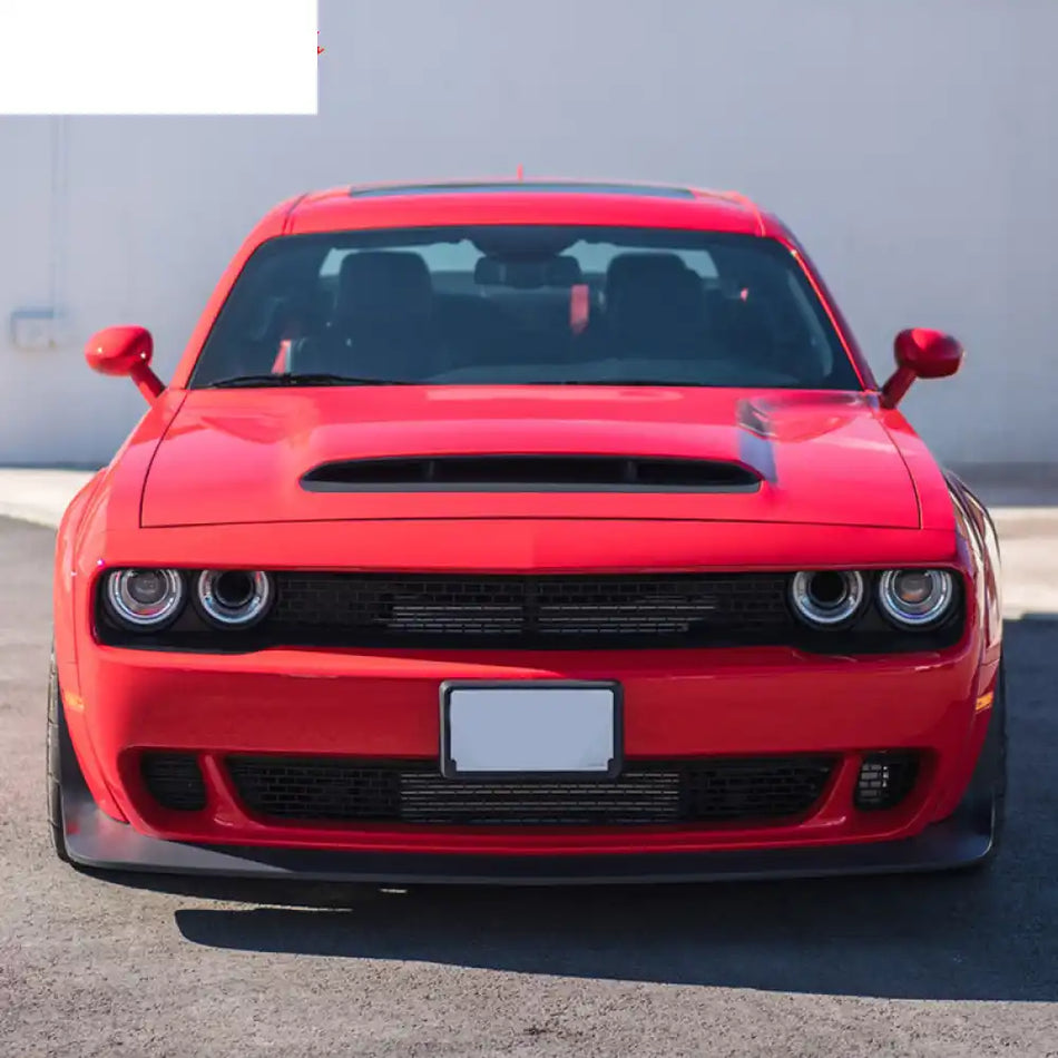 2008-2023 Dodge Challenger Hood Demon Style Aluminum Black Car Hood