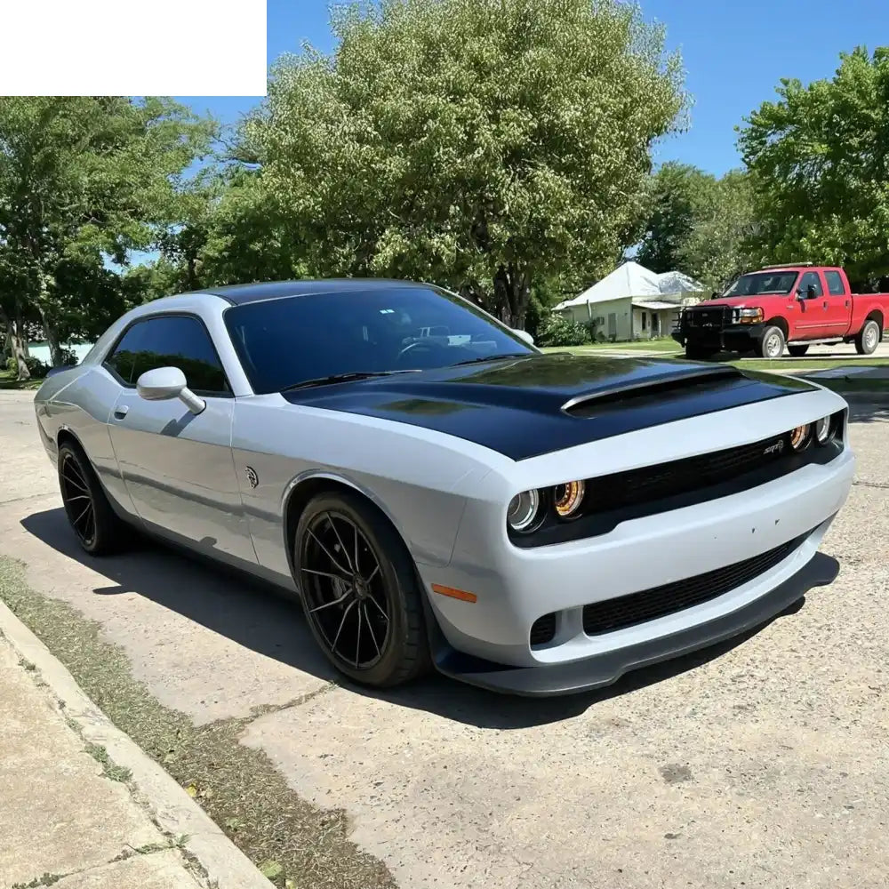 2008-2023 Dodge Challenger Hood Demon Style Aluminum Black Car Hood