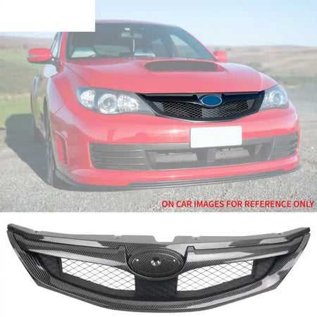 2008Ã¢2010 Subaru Impreza WRX Hatchback OE Style Front Grille ABS Replacement Carbon Fiber Print