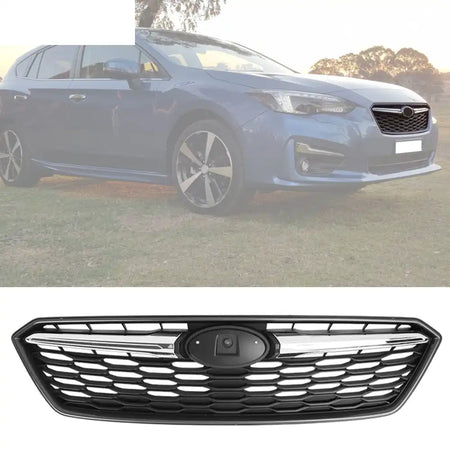 2008Ã¢2010 Subaru Impreza WRX Hatchback OE Style Front Grille ABS Replacement Gray W/ Chrome