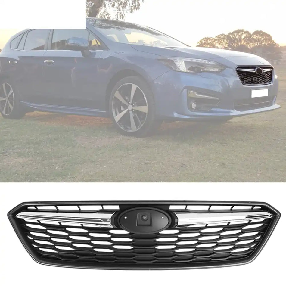 2008Ã¢2010 Subaru Impreza WRX Hatchback OE Style Front Grille ABS Replacement Gray W/ Chrome