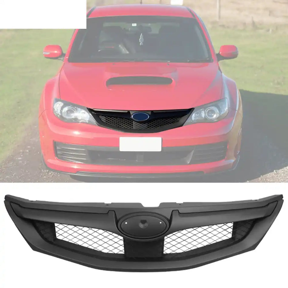 2008Ã¢2010 Subaru Impreza WRX Hatchback OE Style Front Grille ABS Replacement Matte Black