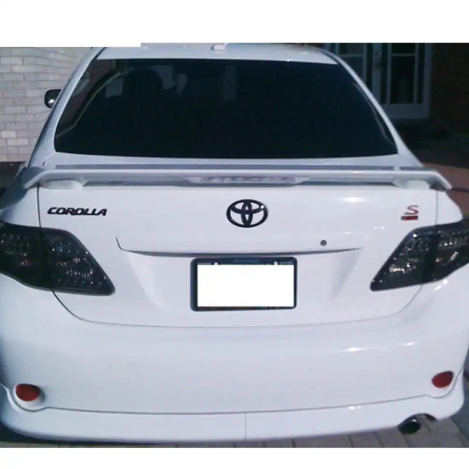 2009-2011 Corolla S LE XLE Black Rear Spoiler Wing LED Brake Lamp ABS