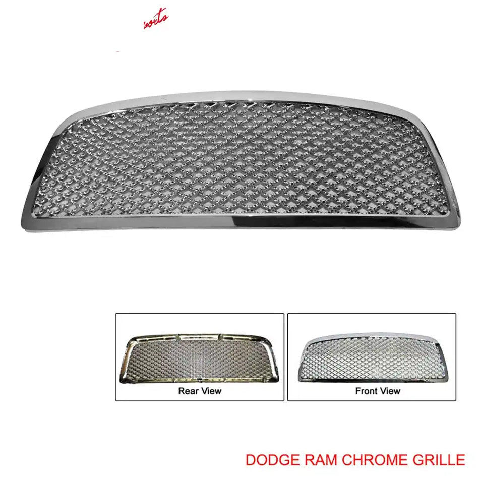 2009-2011 Dodge Ram Hood Grille Z Mesh Style ABS Chrome Plated Mesh