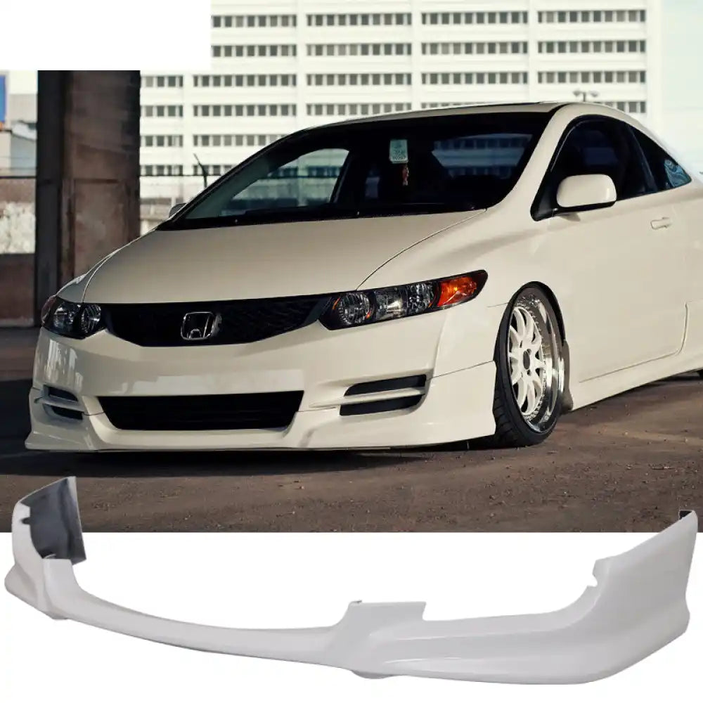 2009-2011 Honda Civic 2Dr Coupe HFP Style Front Lip Spolier PU Painted Taffeta White #NH578