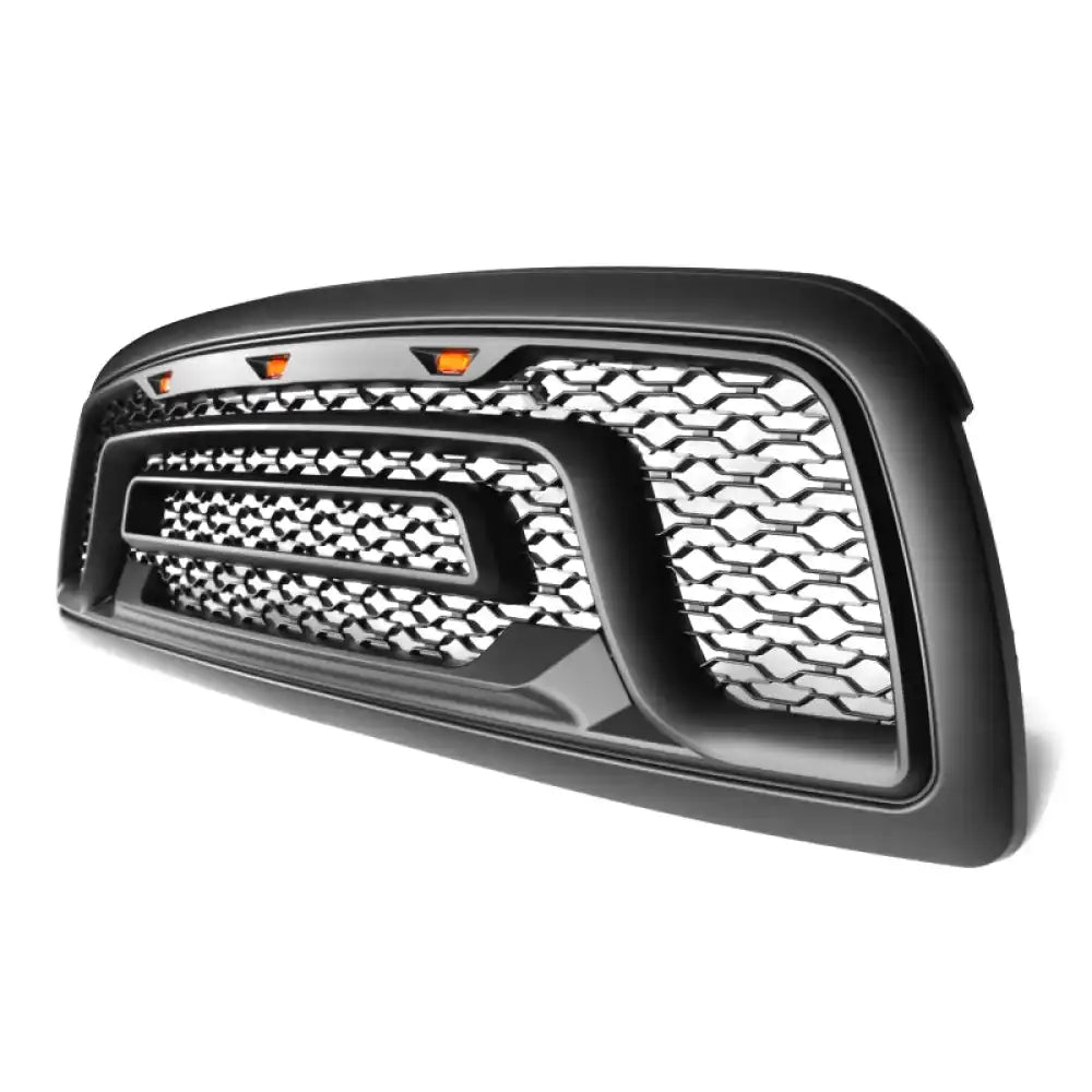 2009-2012 Dodge Ram 1500 Gloss Black Front Upper Grille W/Signal Light