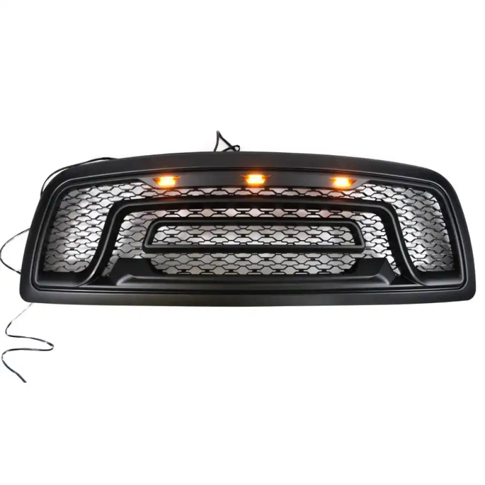 2009-2012 Dodge Ram 1500 Gloss Black Front Upper Grille W/Signal Light