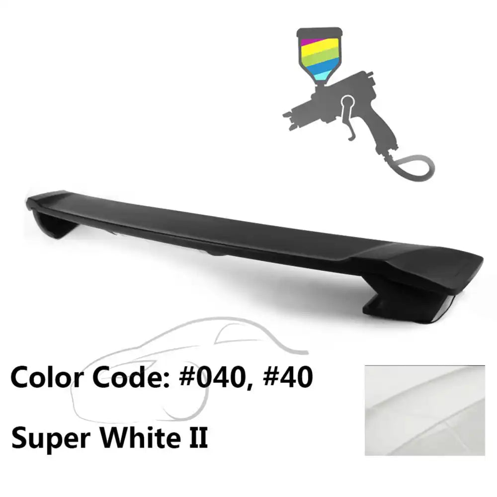 2009-2013 Corolla Sedan Sportivo Trunk Spoiler & LED Brake Light ABS Painted #040, 40 Super White II