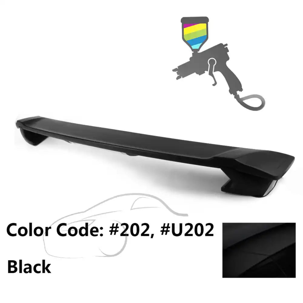 2009-2013 Corolla Sedan Sportivo Trunk Spoiler & LED Brake Light ABS Painted #202, U202 Black