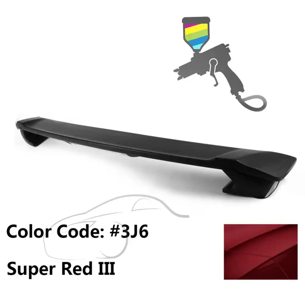 2009-2013 Corolla Sedan Sportivo Trunk Spoiler & LED Brake Light ABS Painted #3J6 Crimson Red/Super Red III