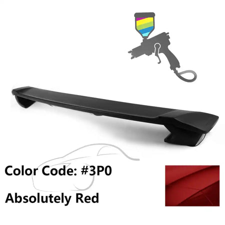2009-2013 Corolla Sedan Sportivo Trunk Spoiler & LED Brake Light ABS Painted #3P0 Absolutely Red