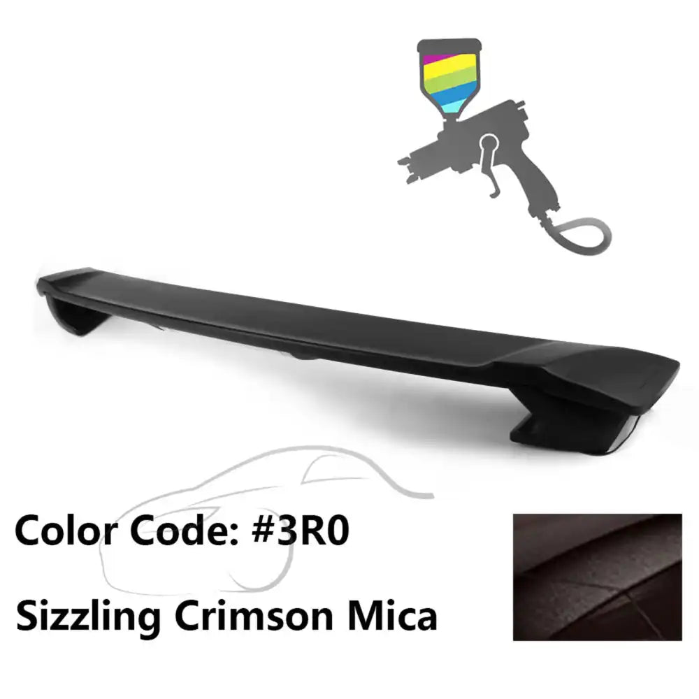 2009-2013 Corolla Sedan Sportivo Trunk Spoiler & LED Brake Light ABS Painted #3R0 Sizzling Crimson Mica