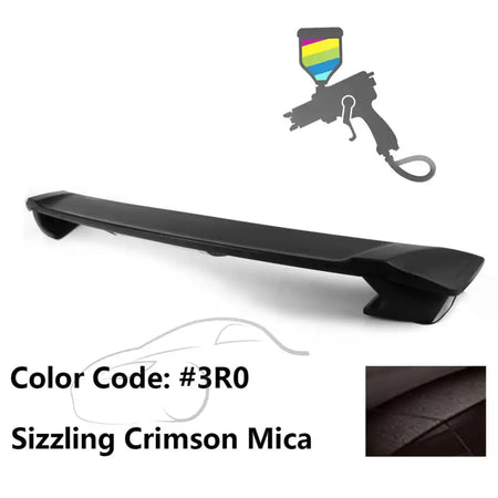 2009-2013 Corolla Sedan Sportivo Trunk Spoiler & LED Brake Light ABS Painted #3R0 Sizzling Crimson Mica