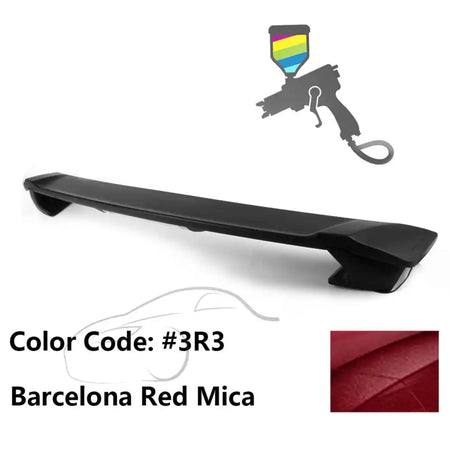 2009-2013 Corolla Sedan Sportivo Trunk Spoiler & LED Brake Light ABS Painted #3R3 Barcelona Red Mica
