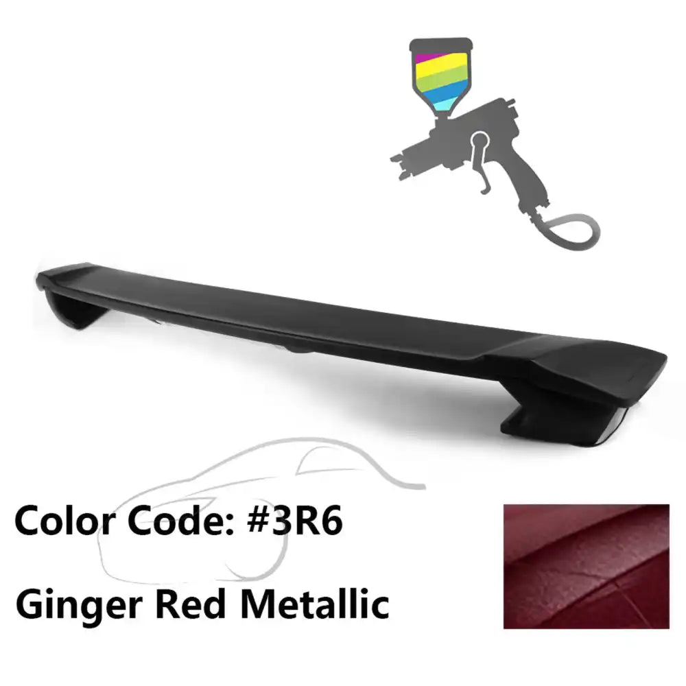 2009-2013 Corolla Sedan Sportivo Trunk Spoiler & LED Brake Light ABS Painted #3R6 Ginger Red Metallic