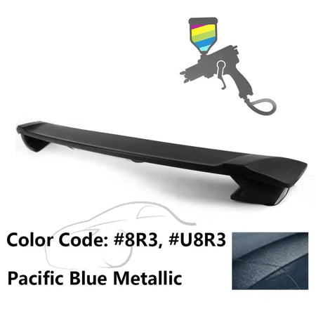 2009-2013 Corolla Sedan Sportivo Trunk Spoiler & LED Brake Light ABS Painted #8R3, U8R3 Pacific Blue Metallic