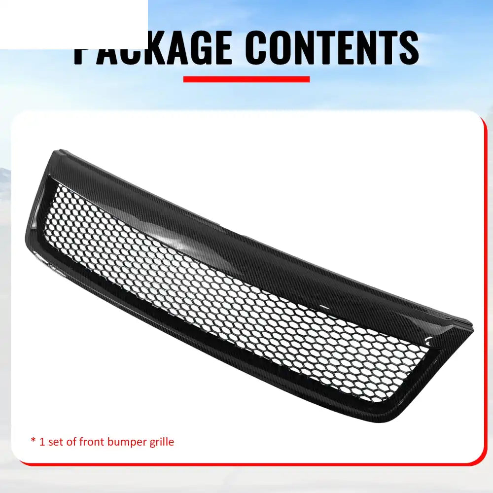 2009-2013 Subaru Forester Honeycomb Style Front Bumper Upper Grille Replacement Carbon Fiber Print ABS Carbon Fiber