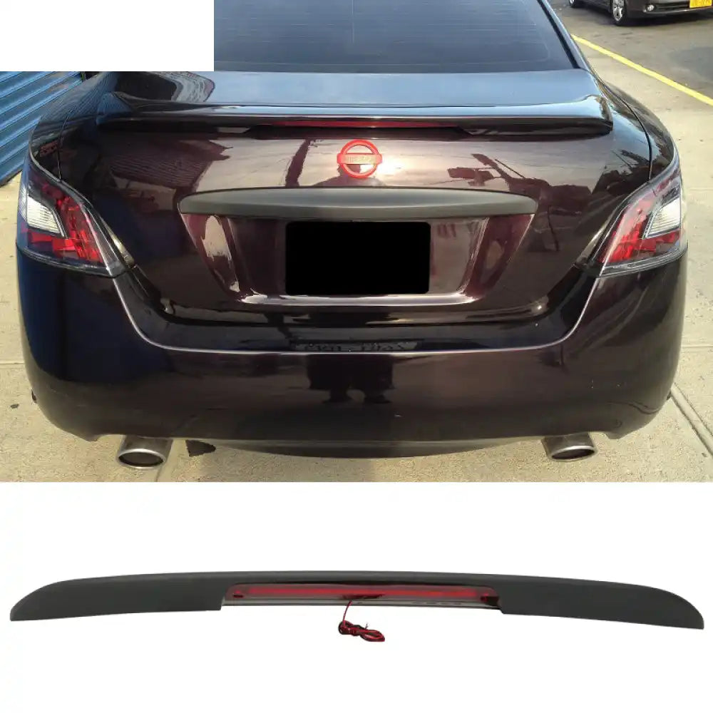 2009-2015 Nissan Maxima OE Matte Bk Rear Spoiler Wing LED Brake Light Matte Black